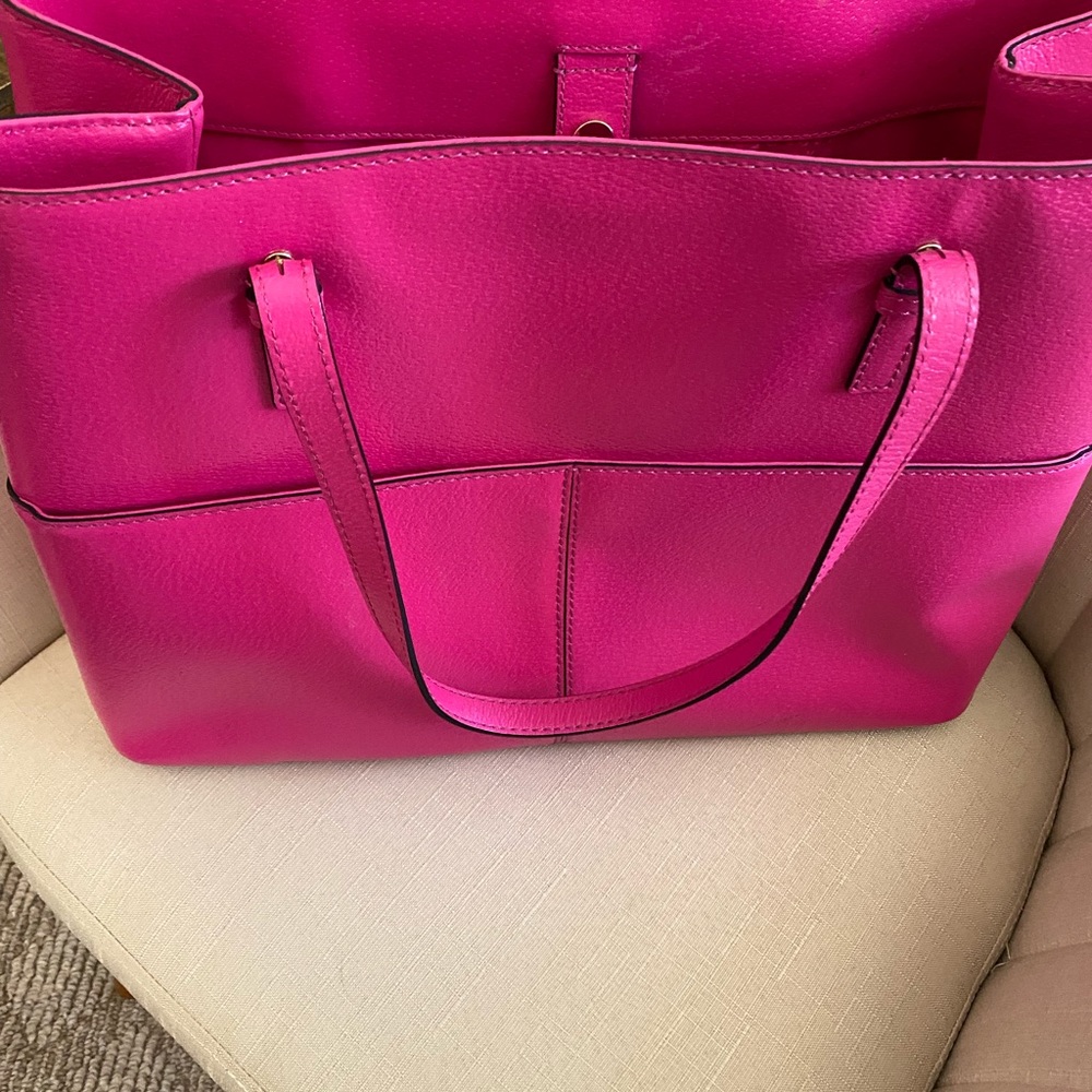 Kate Spade, large tote/briefcase, hot pink - Picture 6 of 7
